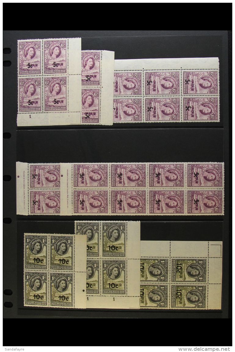 1961 SURCHARGES NEVER HINGED MINT BLOCKS &amp; MULTIPLES - ACCUMULATION With Values Up To 10c On 1s, Mostly... - Other & Unclassified