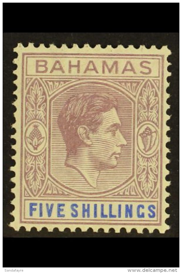 1938-52 5s Lilac &amp; Blue Thick Paper, SG 156, Fine Never Hinged Mint, Usual Brownish Streaky Gum, Fresh... - Other & Unclassified