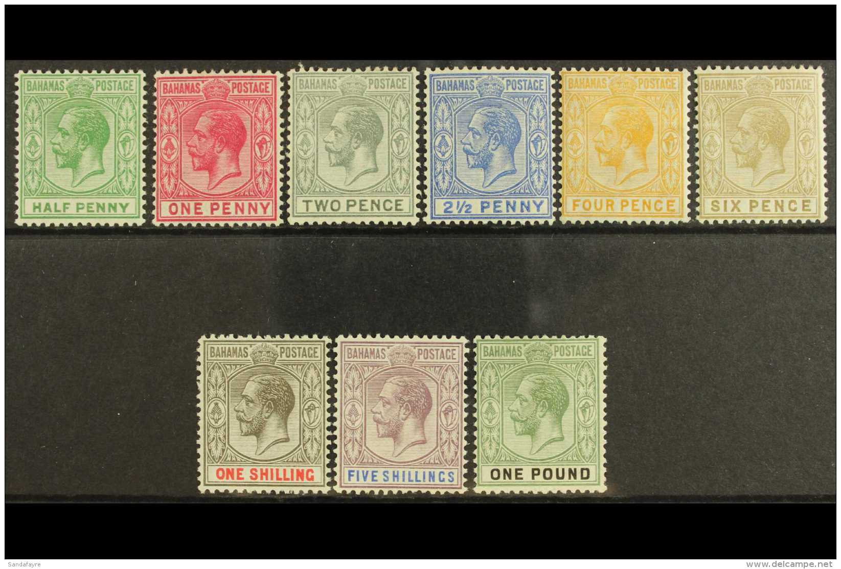 1912-19 Definitive Set, SG 81/89, Fine Mint (9 Stamps) For More Images, Please Visit... - Other & Unclassified