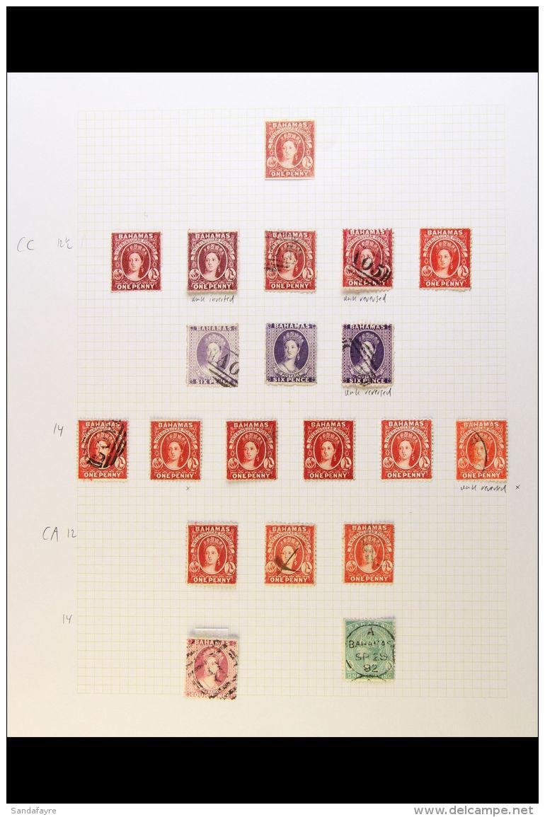 1860-1906 COLLECTION On Leaves, Inc 1859-60 1d Thin Paper Mint (four Margins), 1863-77 Perf 12&frac12; 1d (x5 Inc... - Other & Unclassified