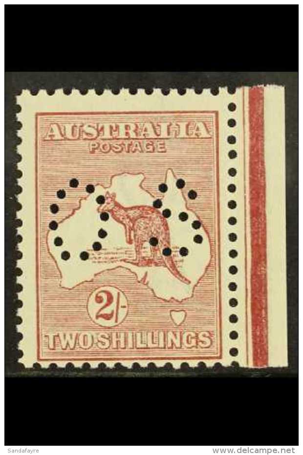 OFFICIAL 1923-24 2s Maroon Kangaroo, SG O77, Fine Mint Marginal Example, Very Fresh. For More Images, Please Visit... - Other & Unclassified