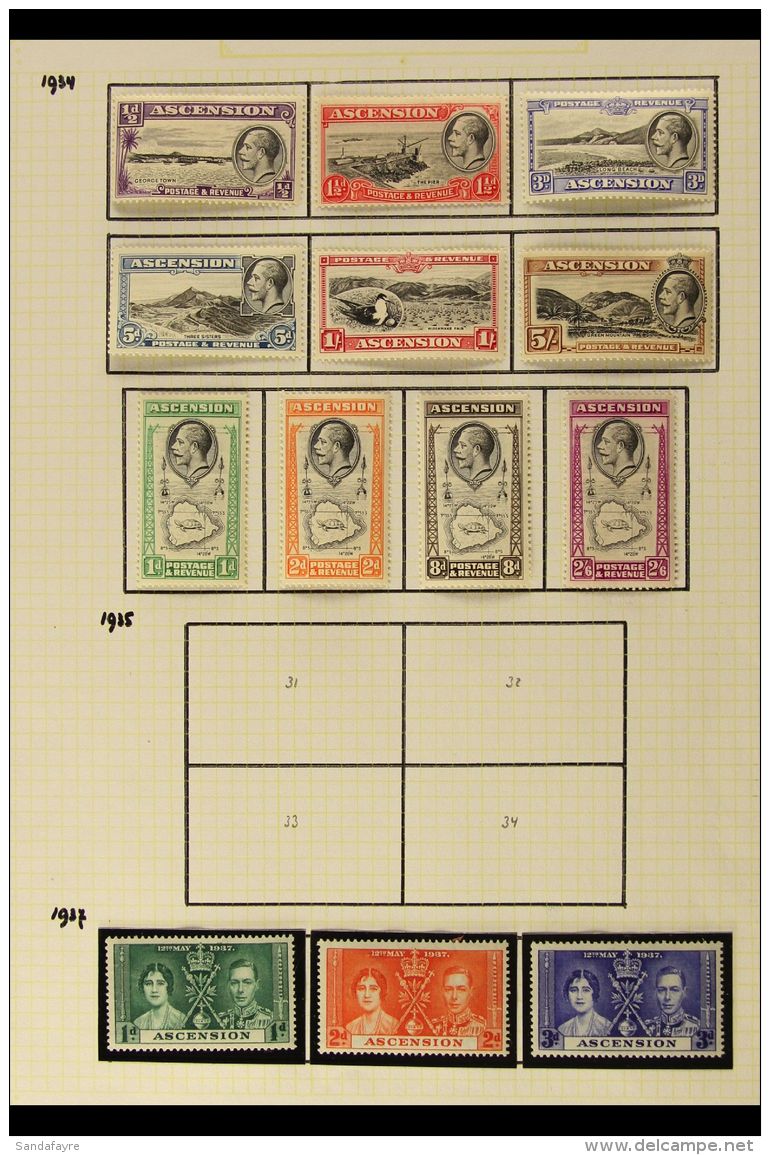 1922-69 FRESH MINT COLLECTION Includes 1922 Opts On St Helena Set To 1s, 1924-33 Set To 3d Plus 6d, 1934 Complete... - Ascension