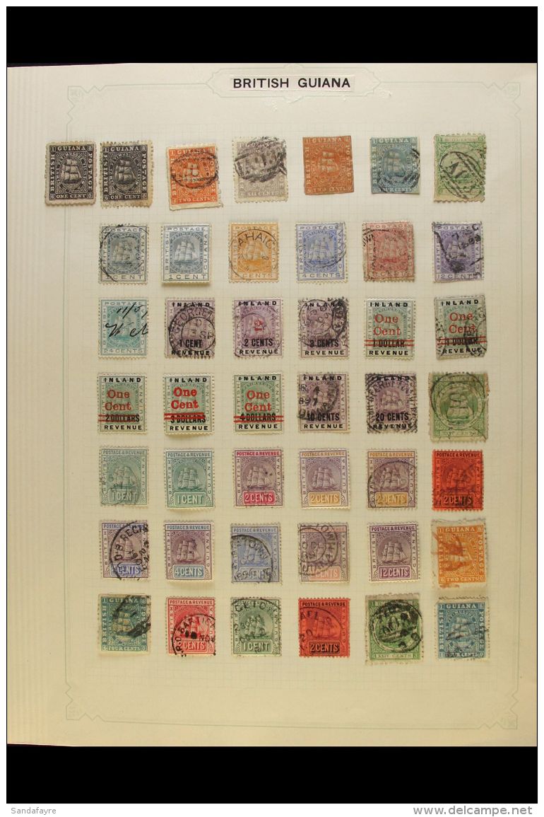 BRITISH COMMONWEALTH RANGES. 1860-1970 Mostly Used Stamps On Various Pages, Inc (all Used) Br Honduras 1865 1d... - Other & Unclassified