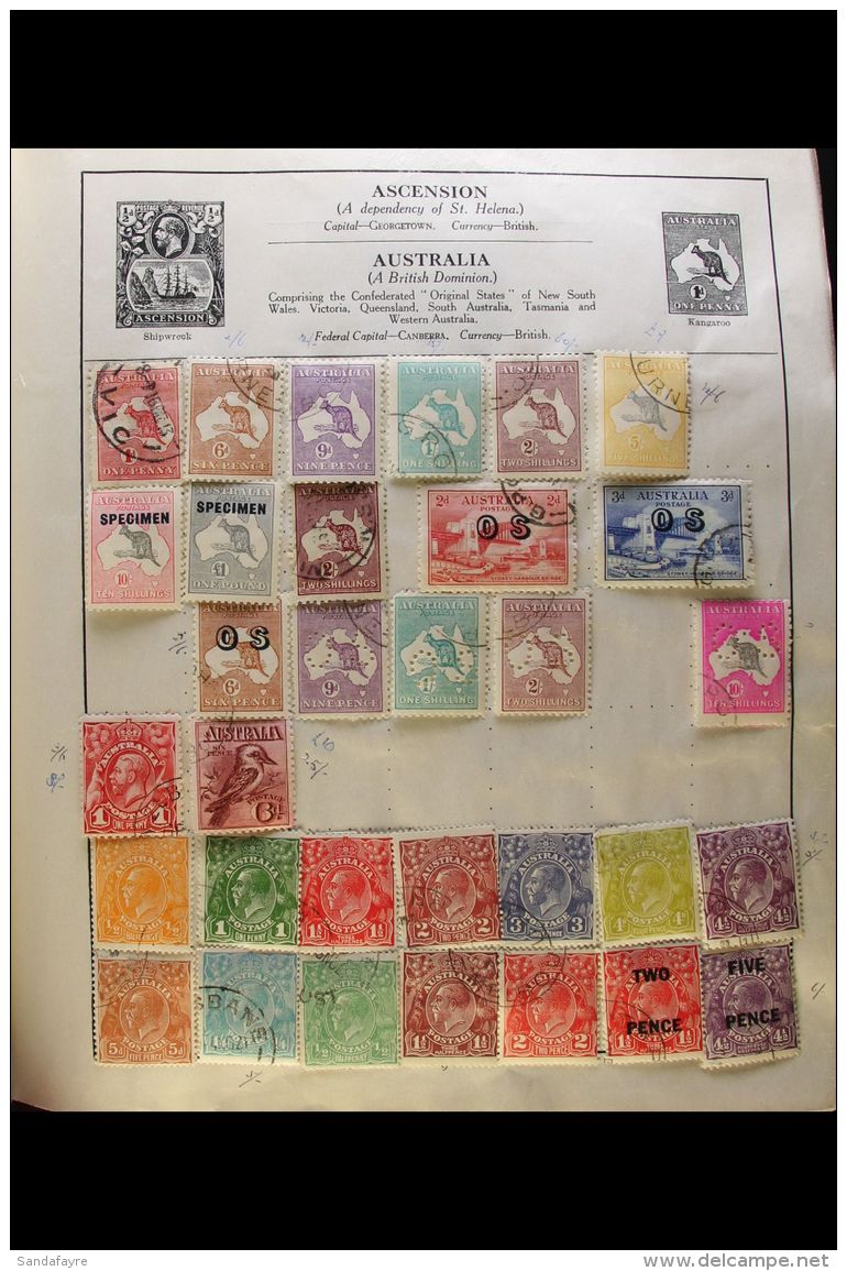 INTERESTING 'OLDE TYME' WORLD COLLECTION. 1841-1940's Mint &amp; Used Mostly All Different Collection In A Well... - Other & Unclassified