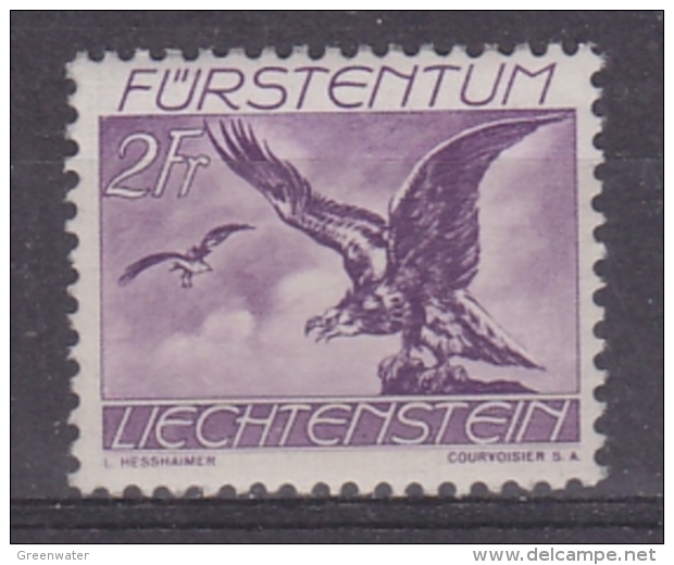 Liechtenstein 1939 Flugpost 2Fr Geier ** Mnh (32162) - Air Post