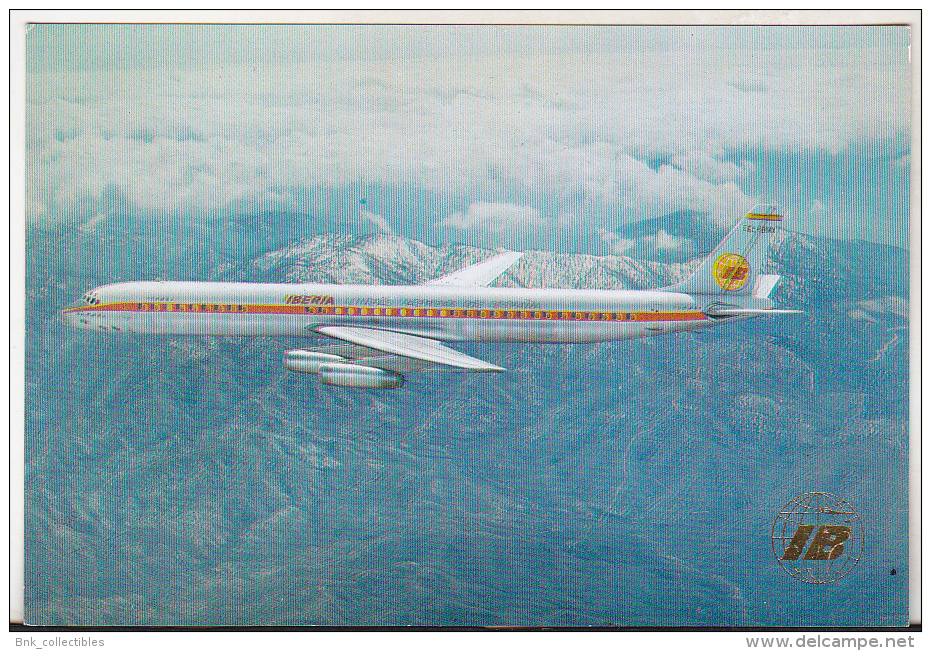 Spain Old Uncirculated Postcard  -  Aviation - Iberia Airlines - Super DC-8 Douglas Jet - 1946-....: Moderne