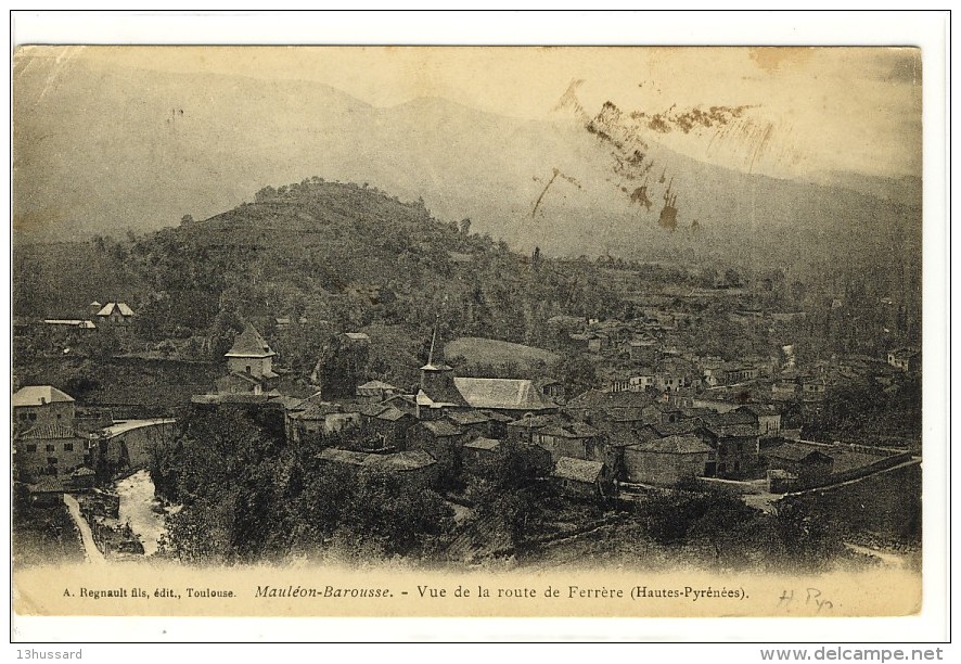 Carte Postale  Ancienne Mauléon Barousse - Vue De La Route De Ferrère - Mauleon Barousse