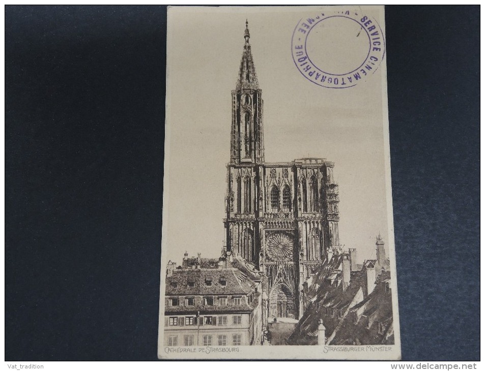 FRANCE - Carte Postale De Strasbourg En Franchise Du Service Cinématographique En 1919 - A Voir - L 2493 - Cachets Militaires A Partir De 1900 (hors Guerres)