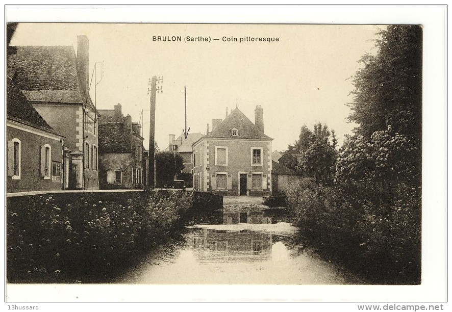 Carte Postale  Ancienne Brulon - Coin Pittoresque - Brulon