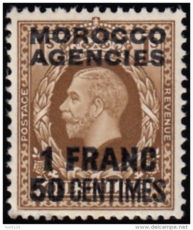 GREAT BRITAIN OFFICE IN MOROCCO - Scott #434 King George V 'Surcharged' / Mint NH Stamp - Morocco Agencies / Tangier (...-1958)