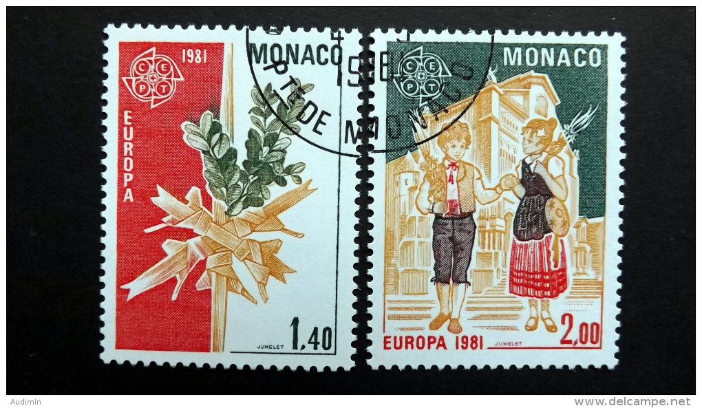 Monaco 1473/4 Oo/ESST EUROPA/CEPT 1981, Folklore - Usados