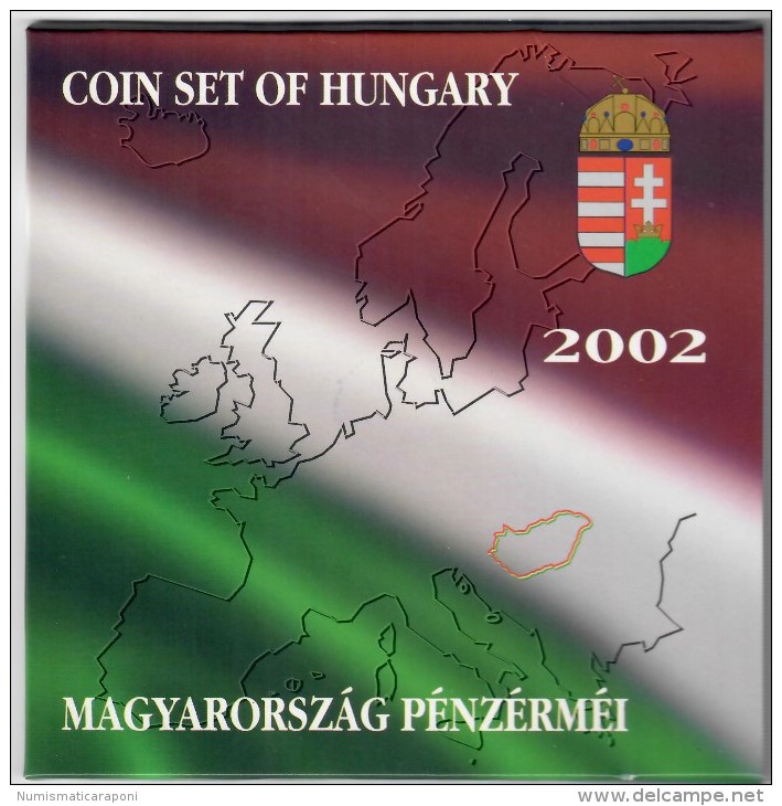 UNGHERIA COINSET OF HUNGARY 2002 8 Valori OFFICIAL BLISTER FDC - Ungheria