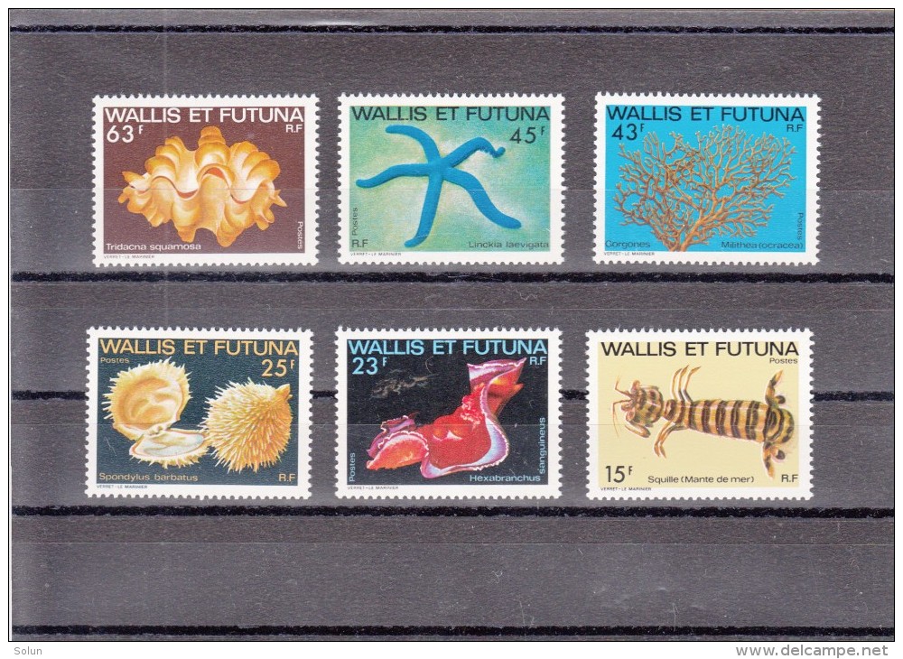 WALLIS AND FUTUNA 1979 SOUTH MARINE PACIFIC LIFE 6 STAMPS MNH - Unused Stamps