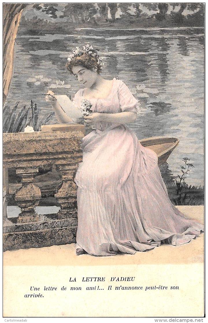 [DC3252] CPA - DONNA - LETTERA D'ADDIO - Non Viaggiata - Old Postcard - Donne