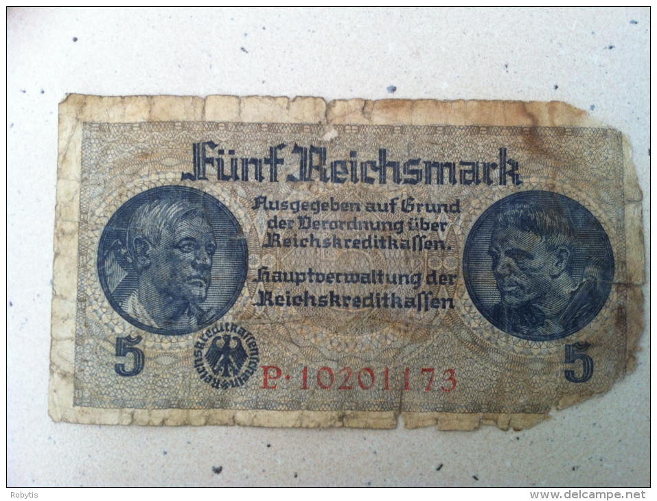 Germany WW2  5 Reichsmark   P 10201173 - 5 Reichsmark