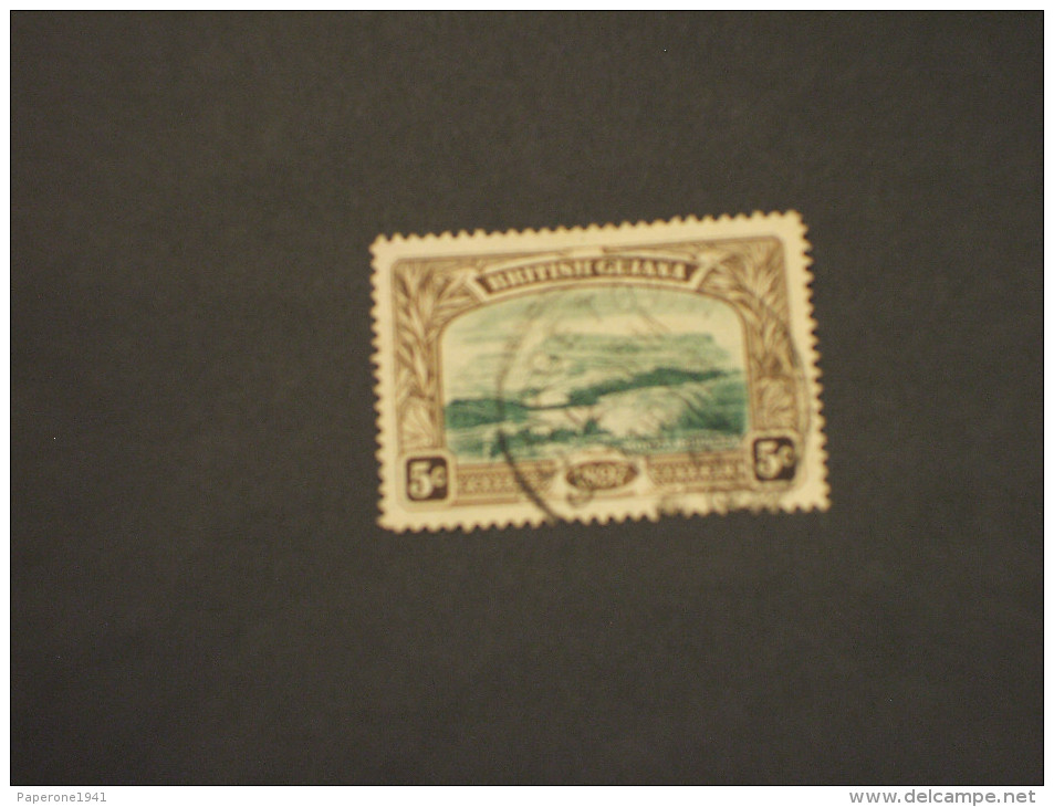 GUYANA - 1898 PANORAMA 5 C. - TIMBRATO/USED - British Guiana (...-1966)