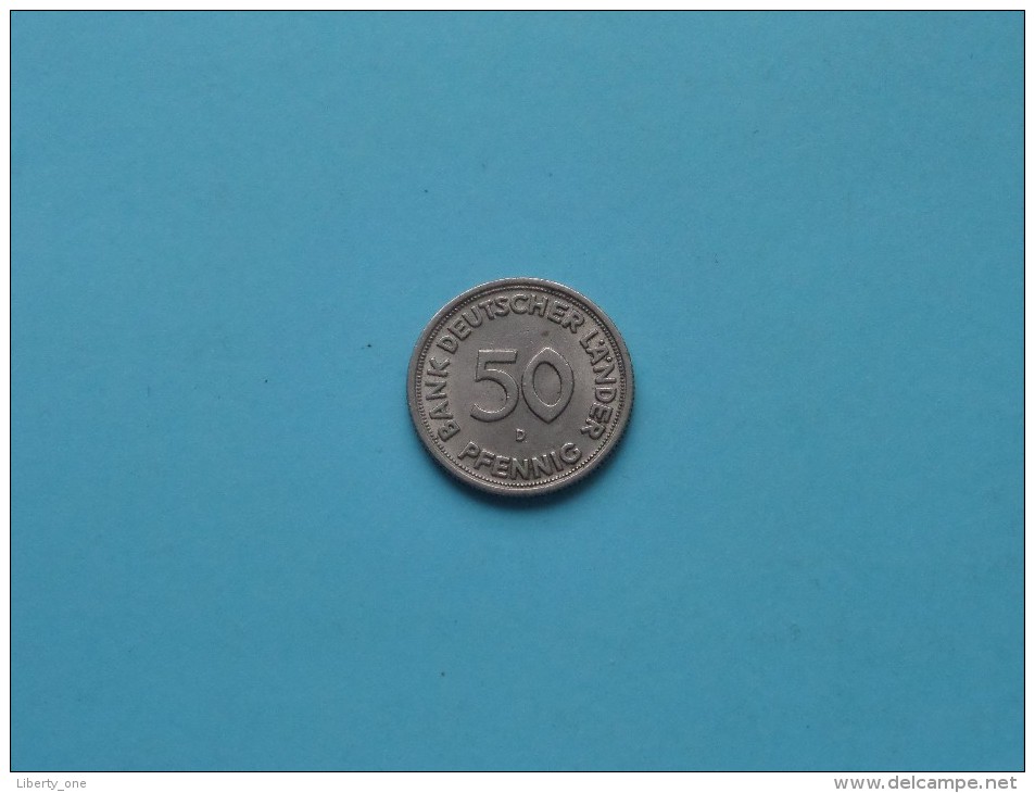 1949 D - 50 PFENNIG / KM 104 ( For Grade , Please See Photo ) ! - 50 Pfennig