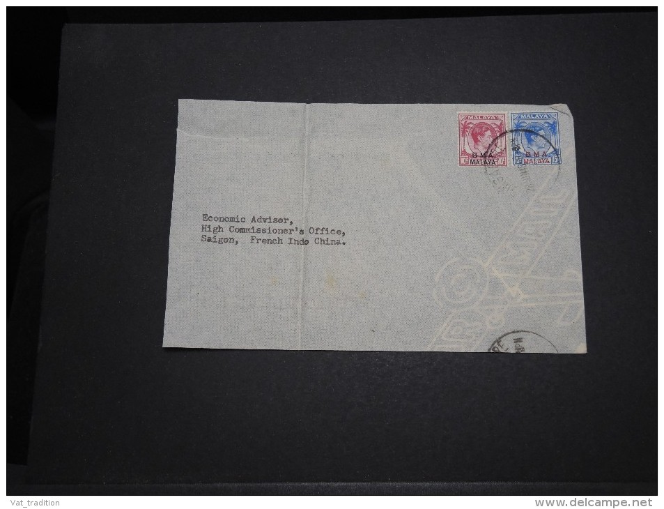 GRANDE BRETAGNE / MALAISIE - Enveloppe Pour Saïgon En 1942 , Affranchissement Plaisant - A Voir - L 2531 - Malaya (British Military Administration)