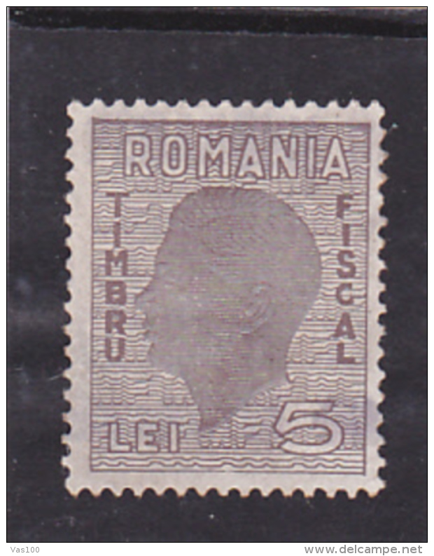 # 186  REVENUE STAMP, 5 LEI,  MNH**, ROMANIA - Fiscale Zegels