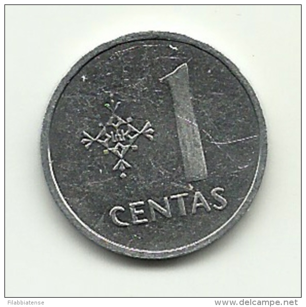 1991 - Lituania 1 Centas       ---- - Lituania