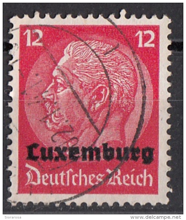 N7 Lussemburgo 1940 Issued Under German Occupation Viaggiato Used Luxembourg - 1940-1944 Duitse Bezetting