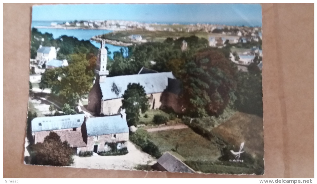 CPSM KERSAINT FINISTERE CHAPELLE NOTRE DAME DU BON SECOURS   EN AVION AU DESSUS DE LAPIE 2 K - Kersaint-Plabennec