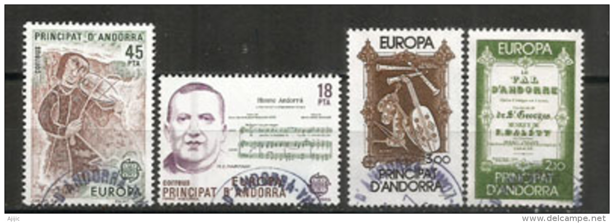 ANDORRA /ANDORRE.Europa 1985. 25 Ans CEPT EUROPA, 4 Timbres Oblitérés, 1 ère Qualité - Used Stamps