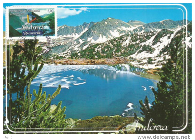 ANDORRE. Grand Lac, Cirque Et Le Pic Des Pessons 2864 M,    Une Carte-maximum - Maximumkarten (MC)