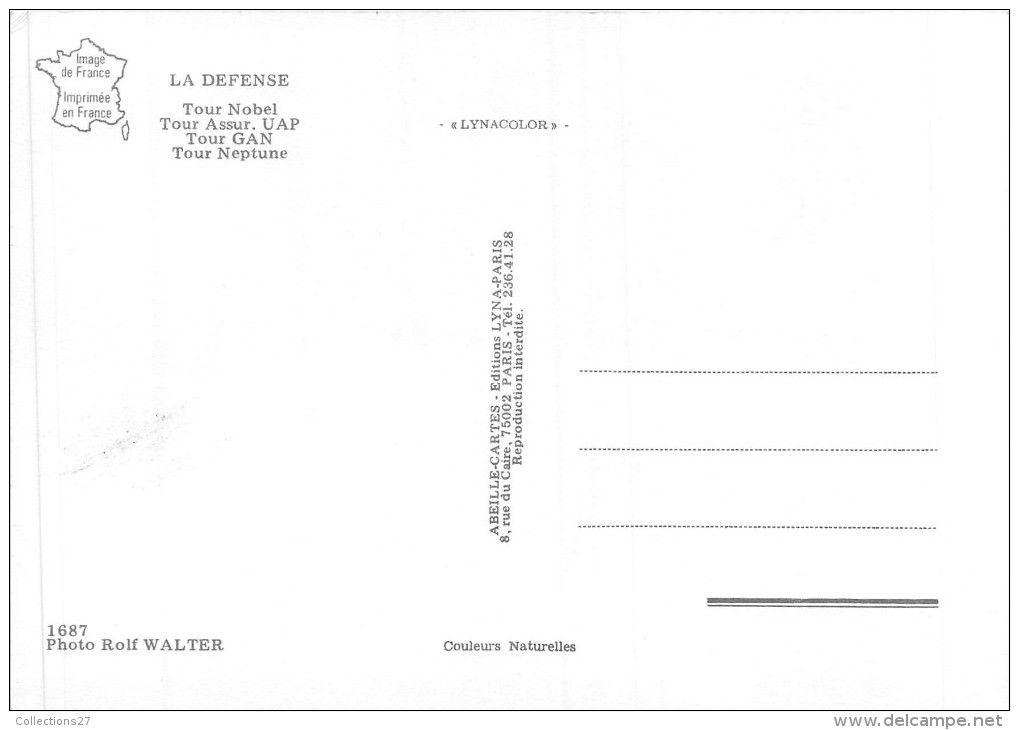 92-LE DEFENSE- TOUR NOBEL. TOUR ASSUR. UAP. TOUR GAN. TOUR NEPTUNE - La Defense