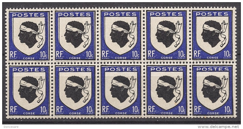 FRANCE 1946 - BLOC DE 10 Y.T. N° 755  - NEUFS** - Neufs