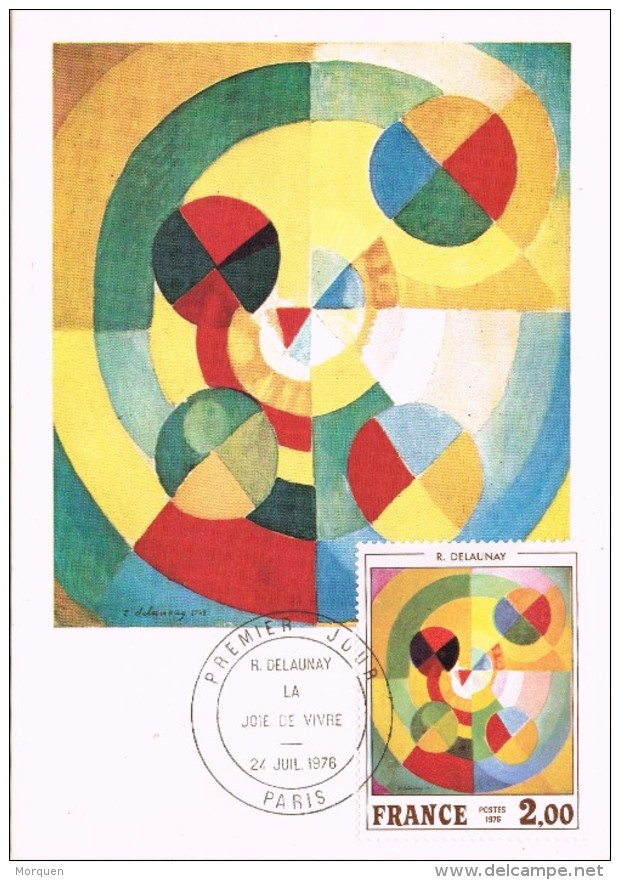 19272. Tarjeta Maxima PARIS (France) 1976.  Joie De Vivre De Delaunay - 1980-1989