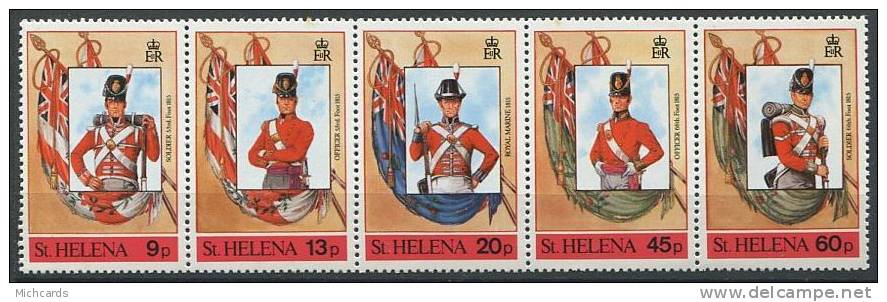 104 SAINTE HELENE 1989 - Costume Uniforme Militaire - Neuf Sans Charniere (Yvert 495/99) - St. Helena