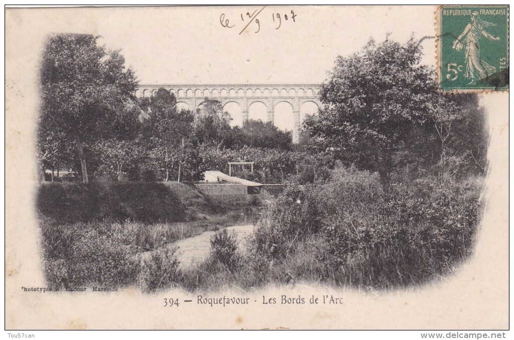 ROQUEFAVOUR - BOUCHES DU RHÔNE  - (13)  -  CPA  DE 1907 - BEL AFFRANCHISSEMENT TAXE - Roquefavour