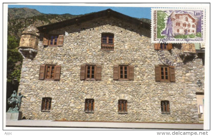 ANDORRE. La Casa De La Vall (Le Parlement Andorran), Andorra La Vella,  Carte-maximum - Cartes-Maximum (CM)
