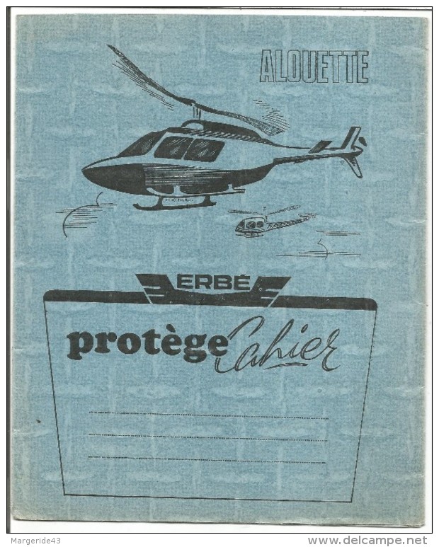 PROTEGE-CAHIER ERBE HELICOPTERE ALOUETTE - Protège-cahiers