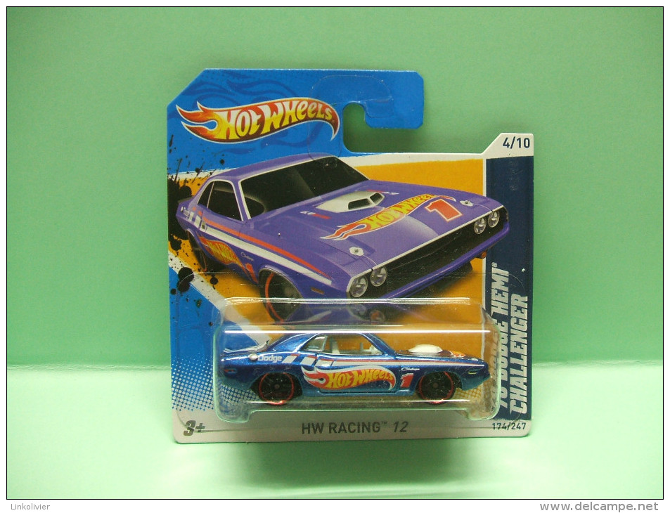 DODGE HEMI CHALLENGER 1970 - HW Racing 2012 - HOTWHEELS Hot Wheels Mattel 1/64 EU Blister - HotWheels