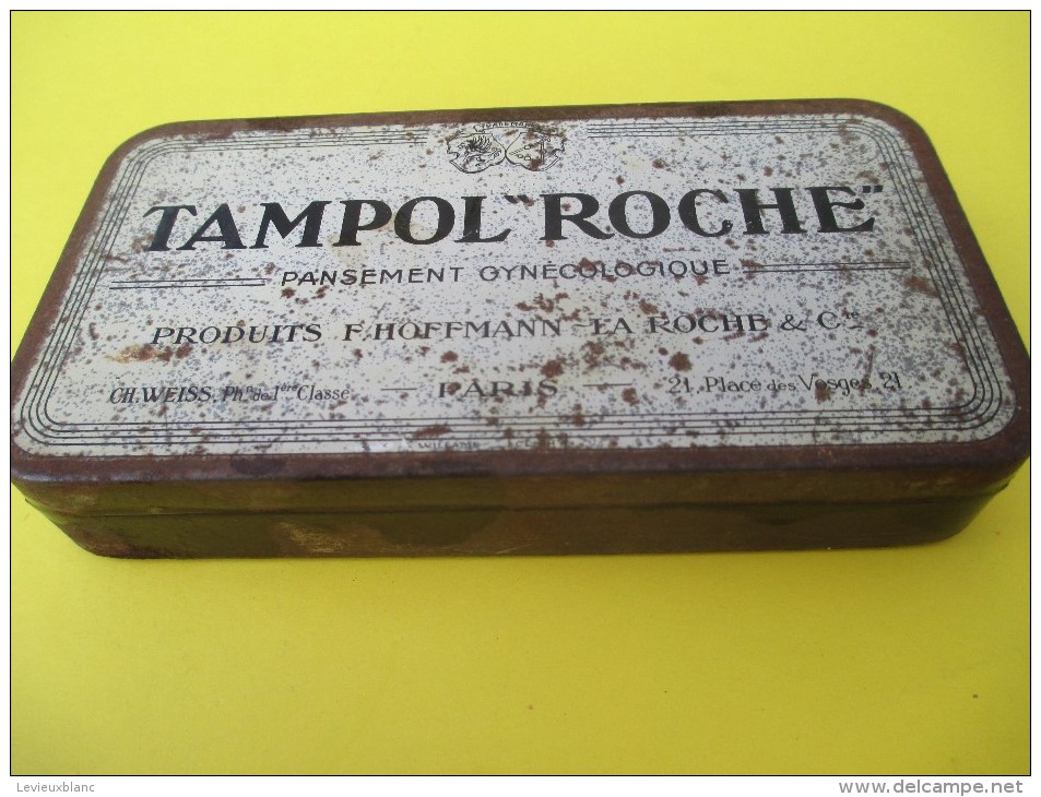 Boite Métallique/ Produit Pharm./Tampol Roche/Pansement Gynécologique/Weis/Place Des Vosges/Paris/Vers 1920-30   BFPP90 - Scatole