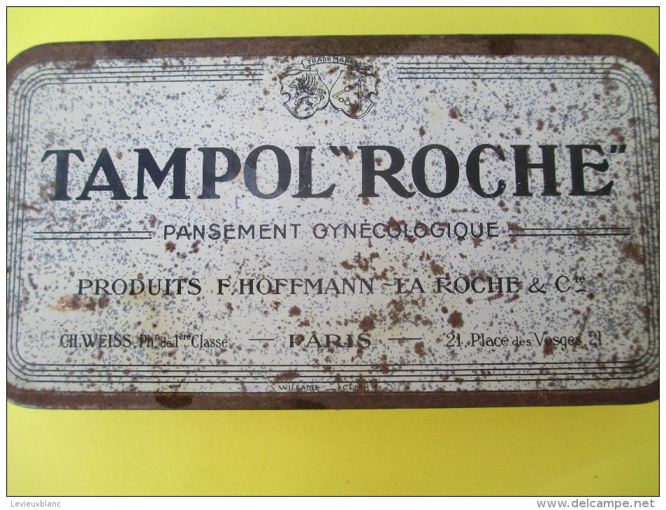 Boite Métallique/ Produit Pharm./Tampol Roche/Pansement Gynécologique/Weis/Place Des Vosges/Paris/Vers 1920-30   BFPP90 - Scatole