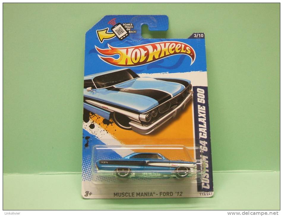 FORD GALAXIE 500 CUSTOM ´64 - Muscle Mania Ford 2012 - HOTWHEELS Hot Wheels Mattel 1/64 US Blister - HotWheels