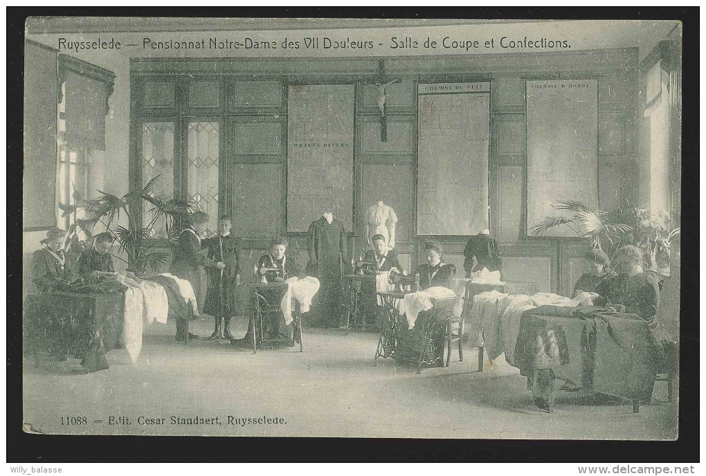 G. CPA - RUISELEDE - RUYSSELEDE - Pensionnat Notre Dame Des VII Douleurs - Salle De Coupe Et Confections   // - Ruiselede