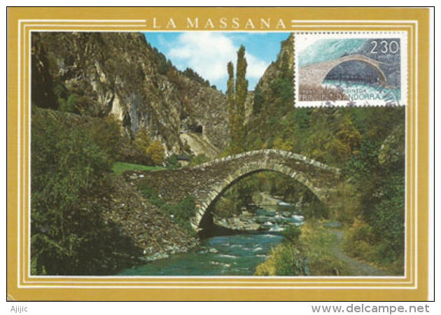 ANDORRA . Pont Roman De Saint Antoine à La Massana. Carte-maximum - Ponti