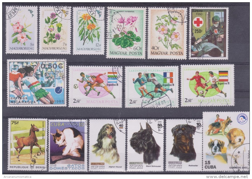 LOT OF USED STAMPS DEPORTES SPORTS ANIMALES  ANIMALS  PAISES  COUNTRIES VARIOS  VARIOUS   S-1649 - Lots & Kiloware (max. 999 Stück)