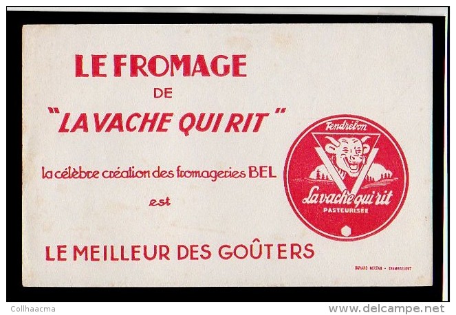 Buvard Publicitaire  / La Vache Qui Rit  ,crème De Gruyère,fromage - Animaux