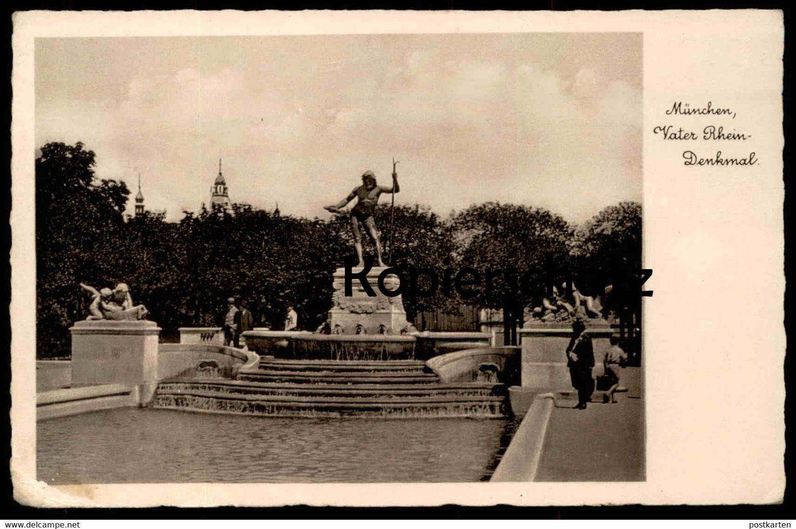 ALTE POSTKARTE MÜNCHEN VATER RHEIN DENKMAL Monument Ansichtskarte Postcard Cpa AK - Muenchen