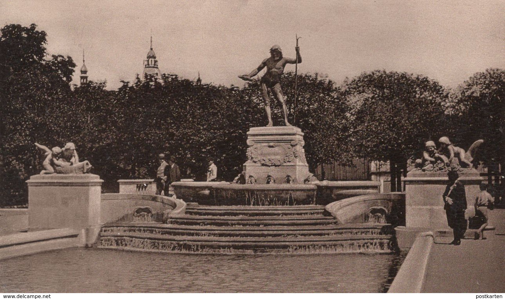 ALTE POSTKARTE MÜNCHEN VATER RHEIN DENKMAL Monument Ansichtskarte Postcard Cpa AK - Muenchen