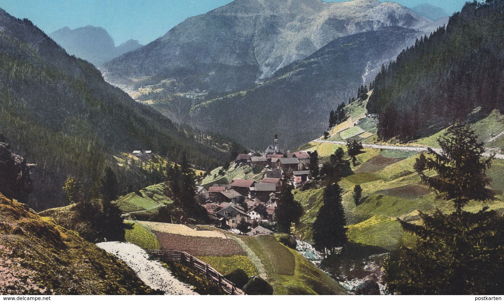 ALTE POSTKARTE ANDRAZ BUCHENSTEIN AN DER DOLOMITENSTRASSE GEGEN MONTE MOGION TIROL Dolomiten Ansichtskarte Postcard Cpa - Sonstige & Ohne Zuordnung