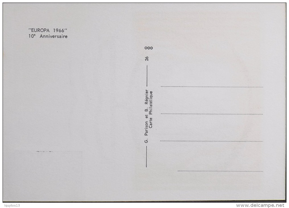 CP.  - 1966 - Exposition Philatélique EUROPA - Paris Le 26.09.1966 - SUPERBE - Expositions Philatéliques