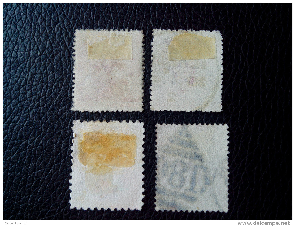 VERY RARE 4 NEW ZEALAND ONE PENNY USED STAMP TIMBRE HARD TO FIND LOW PRICE - Gebraucht