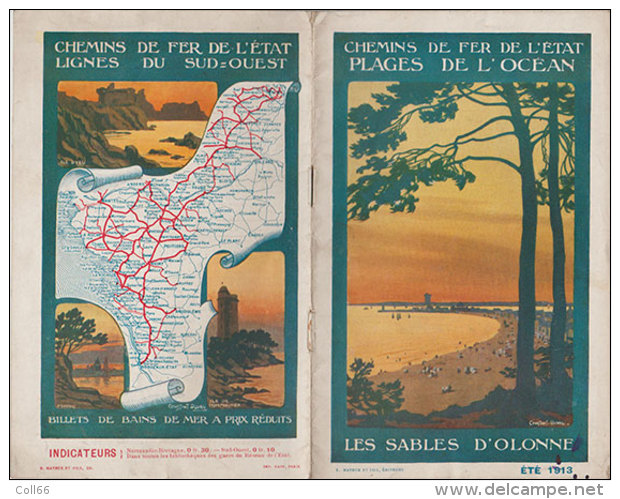 1913 Livret L Publicité Chemins De Fer De L'Etat Plages De L'ocean Constant Duval Illustrateur Editeur Mayeux &amp; Fils - Autres & Non Classés