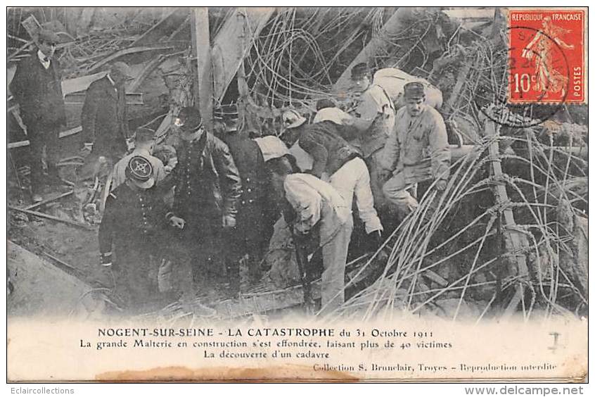 Nogent Sur Seine     10        Catastrophe Du 31 Octobre 1911  2 Cartes   (défaut Voir Scan) - Nogent-sur-Seine